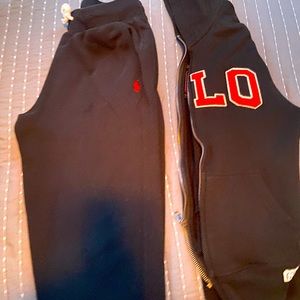 Polo boys suit  black and red